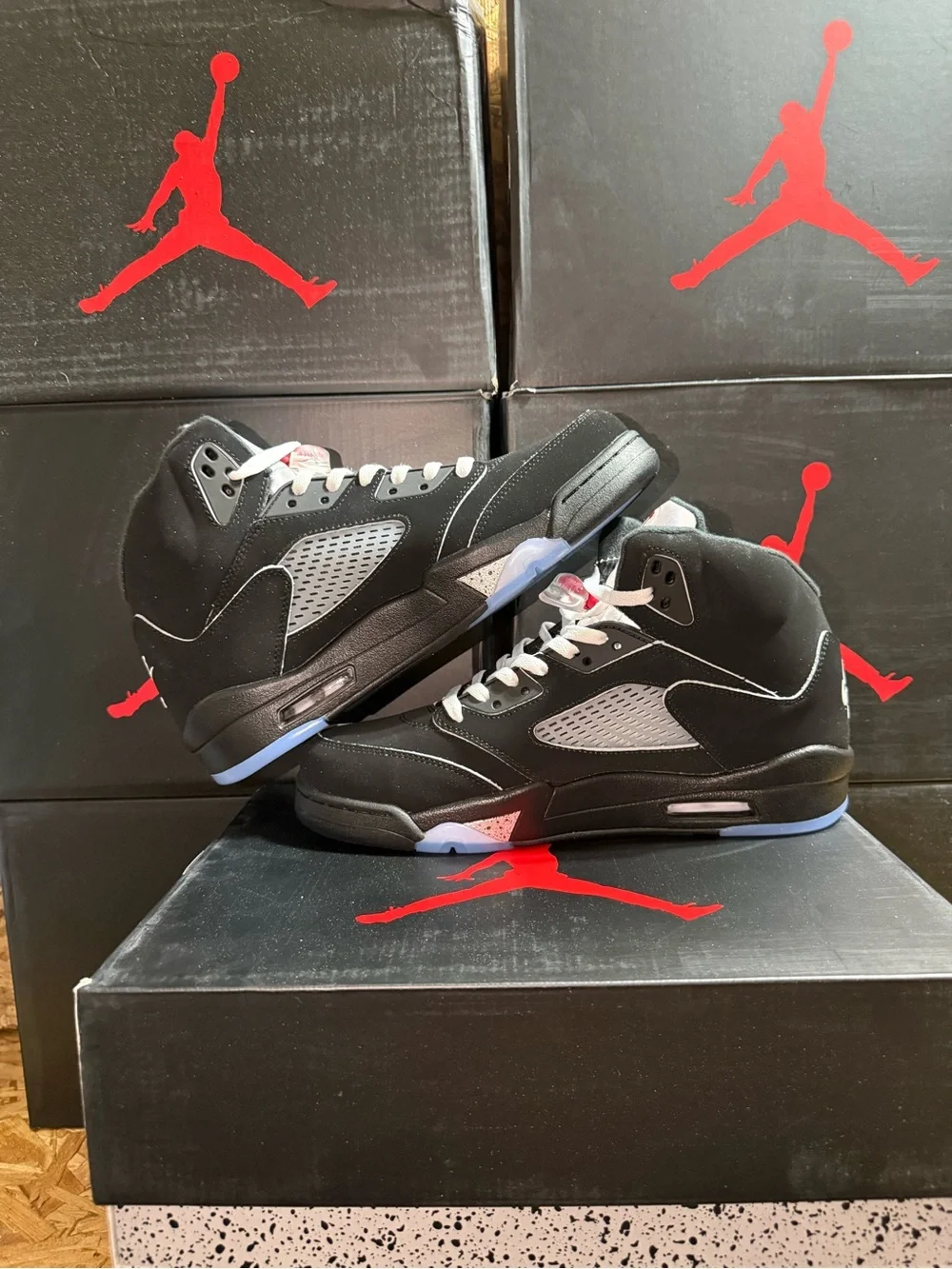 Jordan 5 Retro Metallic Black High-Top Sneakers
